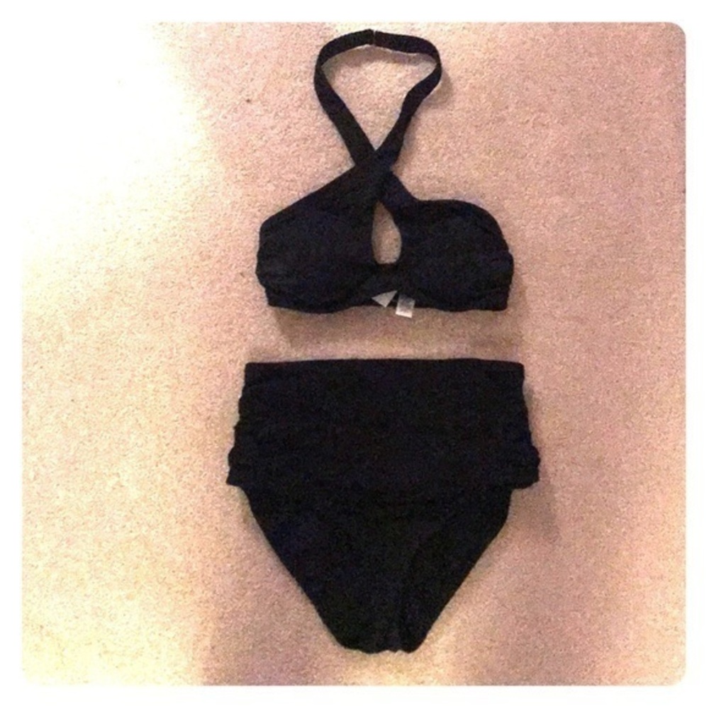 LOFT High Waisted Two Piece Swimsuit